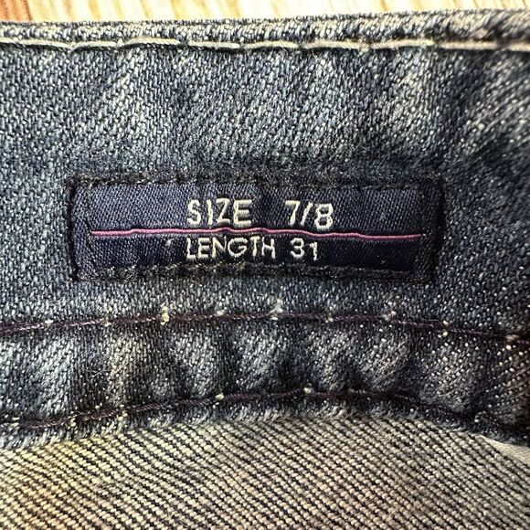 Vigoss NEW YORK SLIM BOOT Cut Size 7/8 Blue Mid Rise Jeans Denim Pants 31x30 - Picture 11 of 13